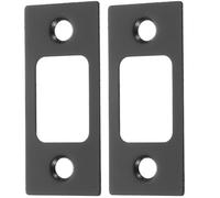 Plaque de Gâche de Porte Noir 2 Pièces en Acier Inoxydable | Accessoire de Renforcement, Installation Facile, Résistant à L'usure la Rouille, pour Propriétaires et Pros