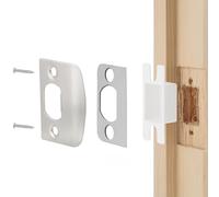 Plaque de gâche de serrure de porte de type D avec cale d'espacement - Kit de réparation pour une sécurité accrue et une installation facile sur les portes en bois et métal