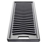 Plaque de gril en fonte 15 x 46 cm avec orifice d'évacuation pour Allgrill modèle CHEF S et CHEF S Built-In - utilisable des deux côtés