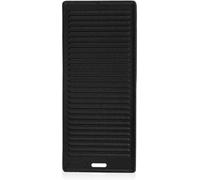 Plaque de gril en fonte - Plaque réversible - Pour une utilisation en extérieur - Surface lisse et surface crantée - 45 x 19,5 cm - Noire