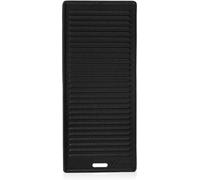 Plaque de gril en fonte - Plaque réversible - Pour une utilisation en extérieur - Surface lisse et surface crantée - 45 x 19,5 cm - Noire