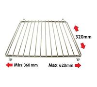 Plaque de grill universelle - ELECTROLUX - Chromée ajustable - Bras extensibles - L 350-530 mm - P 320 mm