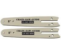 Plaque de guidage tronçonneuse - 8 pouces - 24 cm - Lot de 2 - Acier trempé