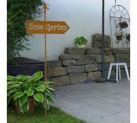 Plaque de jardin patine aspect rouille plaque de jardin décoration de jardin Shabby Chic, lettrage en fer pour le jardin, LxH 50 x 150 cm