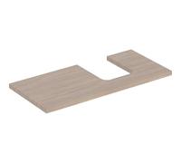 Plaque de lavabo Geberit ONE, découpe à droite, pour lavabo à poser en forme de coupe, 105x3x47cm, 505.314.00.5, Couleur: ChÃªne / mÃ©lamine structure bois