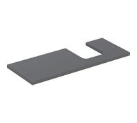 Plaque de lavabo Geberit ONE, découpe à droite, pour lavabo à poser en forme de coupe, 120x3x47cm, 505.315.00.3, Couleur: laque de lave matte
