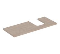 Plaque de lavabo Geberit ONE, découpe à droite, pour lavabo à poser en forme de coupe, 120x3x47cm, 505.315.00.5, Couleur: ChÃªne / mÃ©lamine structure bois
