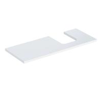 Plaque de lavabo Geberit ONE, découpe à droite, pour lavabo à poser en forme de coupe, 120x3x47cm, 505315001, Couleur: laqué blanc brillant - CM