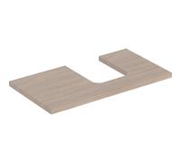 Plaque de lavabo Geberit ONE, découpe à droite, pour lavabo à poser en forme de coupe, 90x3x47cm, 505.313.00.5, Couleur: ChÃªne / mÃ©lamine structure bois