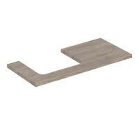 Geberit One plan de lavabo 505304006 105 x 3 x 47 cm, structure en hickory noyer/mélamine, découpe à gauche