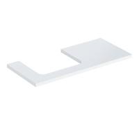 Geberit Plaque de lavabo ONE 505.304.00.1 pour lavabo à poser découpe à gauche laqué blanc brillant