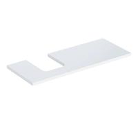 Geberit Plaque de lavabo ONE 505.295.00.1 120x3x47 cm découpe à gauche laqué blanc brillant