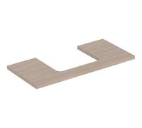 Geberit One plan de lavabo 505284005 105 x 3 x 47 cm, structure en bois de chêne/mélamine, découpe au milieu