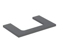 Geberit One plan de lavabo 505282003 75 x 3 x 47 cm, lave/laqué mat, découpe au milieu