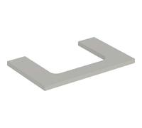 Geberit One plan vasque 505282007 75 x 3 x 47 cm, laqué grège/mat, découpe au milieu