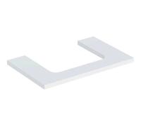 Plaque de lavabo Geberit ONE, découpe au centre, pour lavabo à poser, 75x3x47cm, 505282002, Couleur: blanc laqué mat - CM