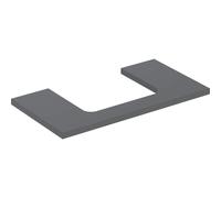 Geberit Plan de toilette ONE 505283003 - découpe centrale pour lavabo 90x3x47 cm laque de lave mate