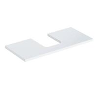Geberit Plaque de lavabo ONE, pour lavabo à poser en coupe, 105×3×47 cm, laqué blanc brillant