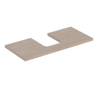 Plaque de lavabo Geberit ONE, découpe au centre, pour lavabo à poser en forme de coupe, 105x3x47cm, 505274005, Couleur: ChÃªne / mÃ©lamine structure bois - CM