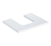 Geberit One plan vasque 505271001 60 x 3 x 47 cm, blanc / laqué brillant, découpe au milieu