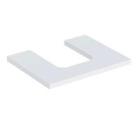 Geberit One plan de lavabo 505271002 60 x 3 x 47 cm, blanc / laqué mat, découpe au milieu