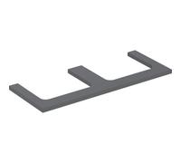 Geberit Plaque de lavabo ONE 505.345.00.3 – 120×3×47 cm, découpe double, laque de lave matte
