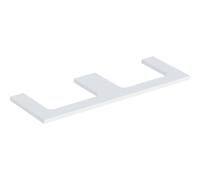 Plaque de lavabo Geberit ONE, découpe double, pour lavabo à poser, 135x3x47cm, 505286002, Couleur: blanc laqué mat - CM