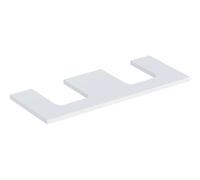 Geberit Plan de toilette ONE 505335002, double découpe, 120×3×47 cm, blanc laqué mat