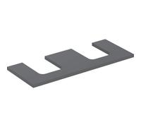 Plaque de lavabo Geberit ONE, découpe double, pour lavabo à poser en forme de coupe, 120x3x47cm, 505335003, Couleur: laque de lave matte - CM