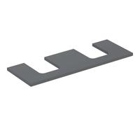 Plaque de lavabo Geberit ONE, découpe double, pour lavabo à poser en forme de coupe, 135x3x47cm, 505.276.00.3, Couleur: laque de lave matte