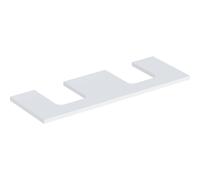 Plaque de lavabo Geberit ONE, découpe double, pour lavabo à poser en forme de coupe, 135x3x47cm, 505276002, Couleur: blanc laqué mat - CM