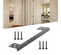 Plaque de loquet invisible en forme de L en acier inoxydable pour portes battantes, protection anti-carte, noir mat