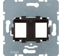 Plaque de montage Hager, pour 1 module, compatible avec 2 modules modulaires, à encastrer, fixation par vis, boîtier de couleur marron, paquet de 10 pièces.