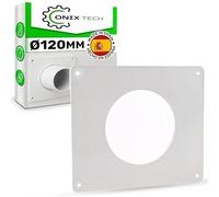 Plaque de Montage pour Bride 190 mm x 164 mm Ø 120 mm pour le Raccordement de Conduits de Ventilation Circulaires - MADE IN SPAIN - Garantie de 5 Ans - ONIX TECH