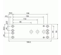 GEZE Plaque de montage pour TS4000 et TS5000 Blanc 068627