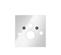 Plaque de montage WC TECElux 9650101 Verre TECElux blanc , pour WC lavant Toto + Geberit