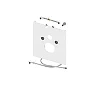 Plaque de montage WC TECElux 9650103 Verre TECElux blanc , pour WC lavant Duravit