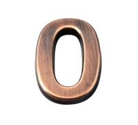 Plaque de Numéro de Maison, Autocollante Style Rétro (Number 0) | ABS durable, intérieur, extérieur, application facile, visibilité claire.