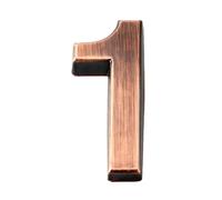 Plaque de Numéro de Maison, Autocollante Style Rétro (Numéro 1) | ABS durable, intérieur, extérieur, application facile, visibilité claire.