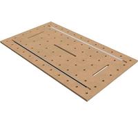 Plaque de perçage MFT en MDF de 19 mm – Plan de travail pour établi avec un motif de perçage de 100 mm – Plaque de serrage CNC de 20 mm pour table multifonction et atelier (profil en rainure en T, 120