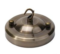 Plaque de plafond en fer pour lustre (bronze) | Construction en fer massif, charge maximale de 10 kg, fixation à vis stable, écrous de capuchon sûrs, assemblage facile