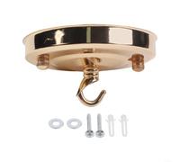 Plaque de plafond en fer pour lustre (doré français) | Construction en fer massif, charge maximale de 10 kg, fixation à vis stable, écrous de capuchon sûrs, assemblage facile