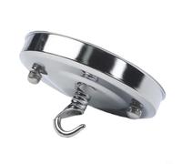 Plaque de Plafond en Fer pour Suspension Luminaire 10kg(Chrome) | Charge max 10kg, filetage 1/8 IP, finition bake résistante, installation rapide, intérieur sûr