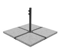 Plaque de poids carrée pour parasol OVONNI - Granit - 47x47x4,5cm - 25kg - Gris