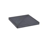 vidaXL Plaque de poids de parasol Noir Granite Carré 15 kg Noir G