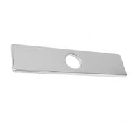 Plaque de pont de robinet, couvercle de trou de robinet, carré de 25,4 cm, en acier inoxydable 304, base résistante à la rouille pour évier simple ou à 3 trous, noir (chromé)