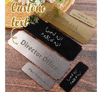 Plaque de porte avec texte personnalisé, plaque d'adresse de maison personnalisée, plaque et panneau d'adresse de rue extérieur personnalisable, plaque commémorative de décoration pour salon, chambre,