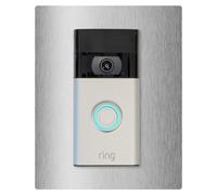 Plaque de porte en acier inoxydable, compatible avec les sonnettes vidéo - Câble de qualité supérieure