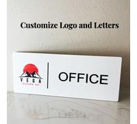 Plaque de porte en acrylique moderne, Logo d'entreprise personnalisé, impression UV vive, nom de bureau, numéro de maison, lettre d'adresse pour boîte aux lettres, hôtel Customize Color