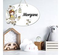 Plaque de Porte Fée Chambre Enfant - Pancarte en Plexi - Décoration Enfant Petite Fée - 2 perçages en Haut